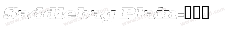 Saddlebag Plain字体转换